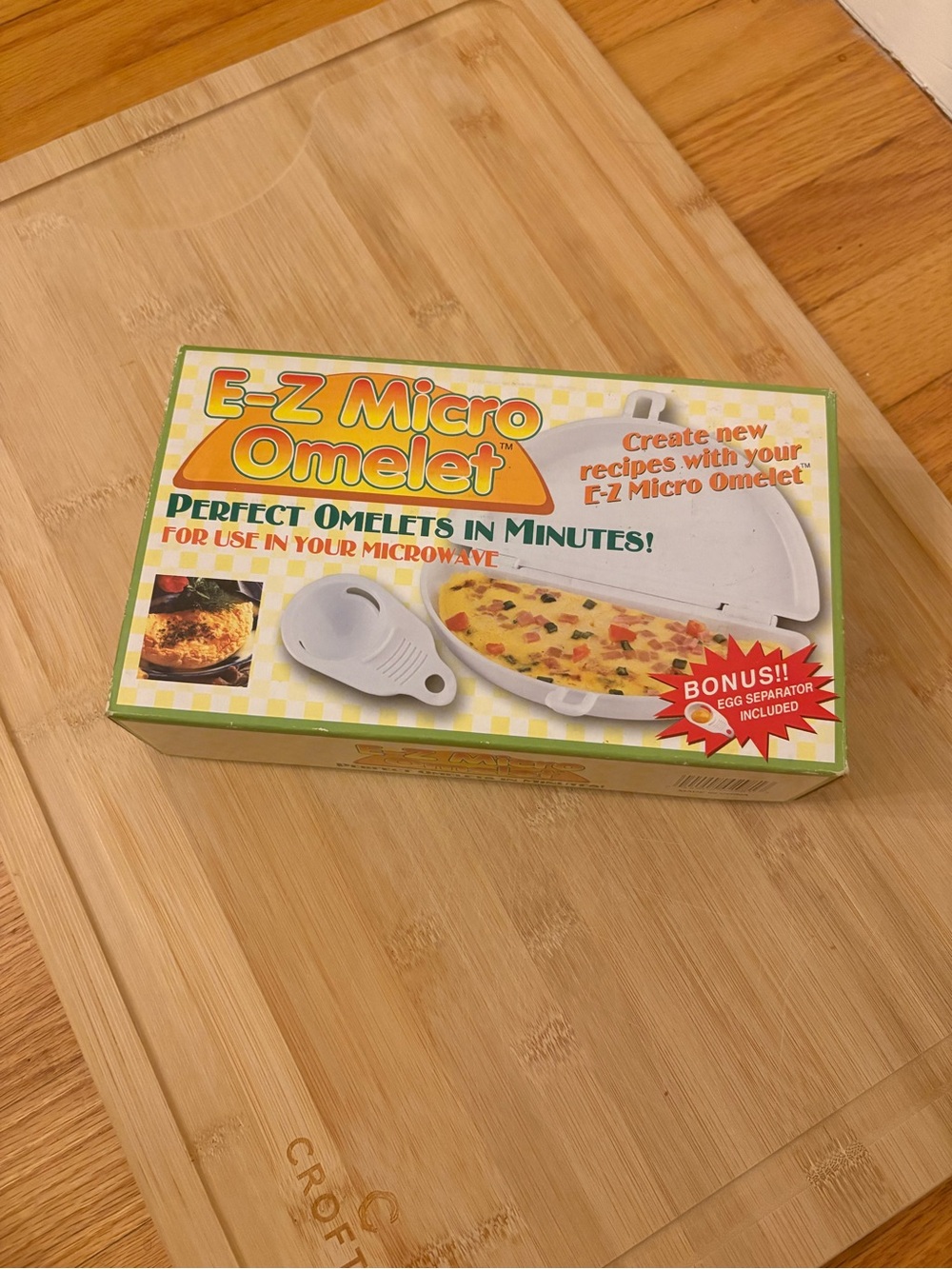 VTG 90’s E-Z Micro Omelet Maker Microwave Egg Maker New White OS